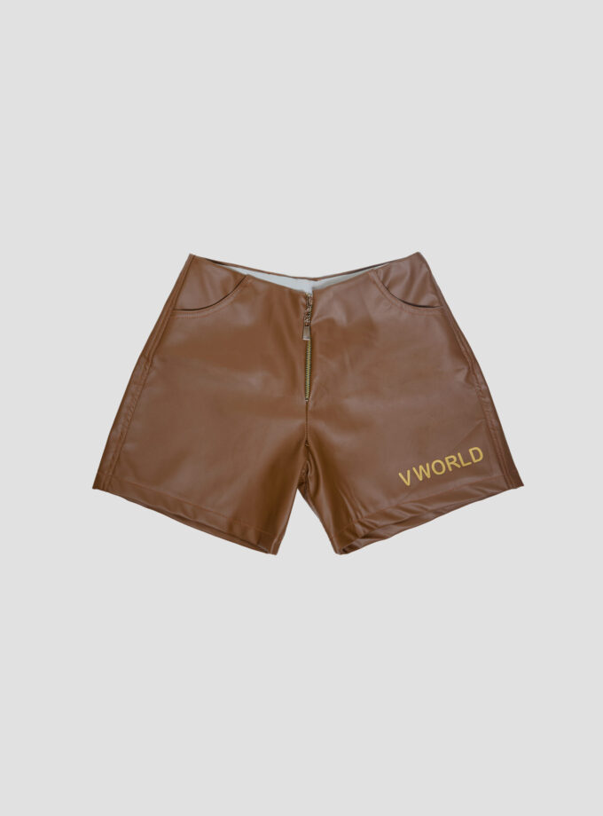VWF-PY-041 LEATHER BIKER SHORT
